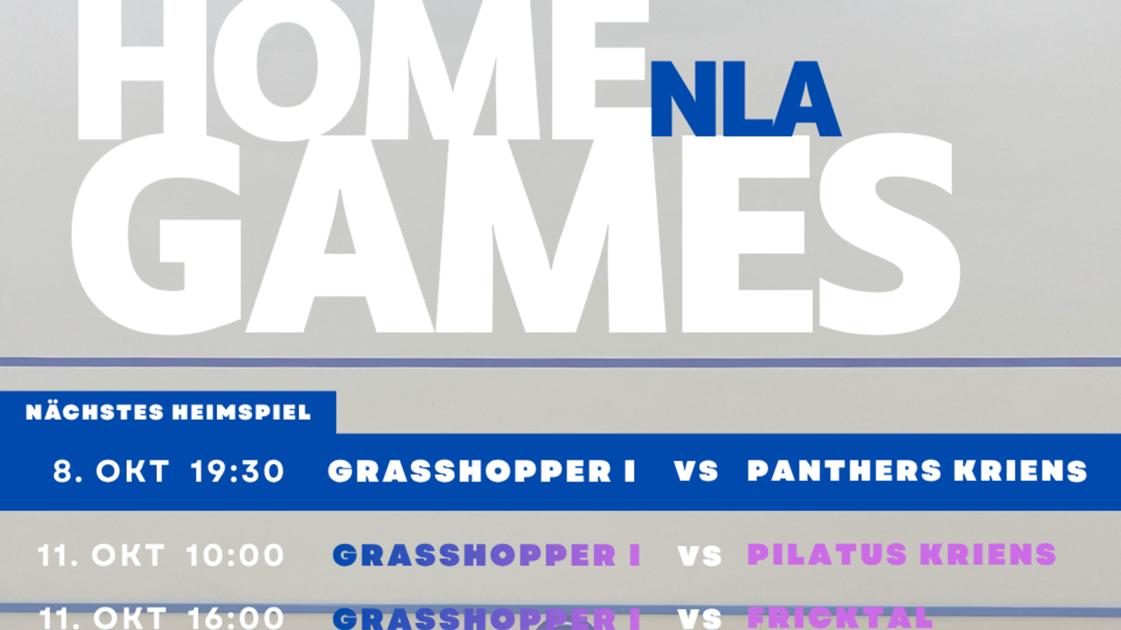 Erstes Herren-NLA-Heimspiel im GC 🦗
